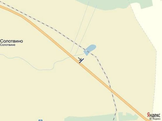 Схема рекламной плоскости по адресу смт.Солотвино,вул.Головна, в сторону м.Рахів, траса Рогатин-Мукачево