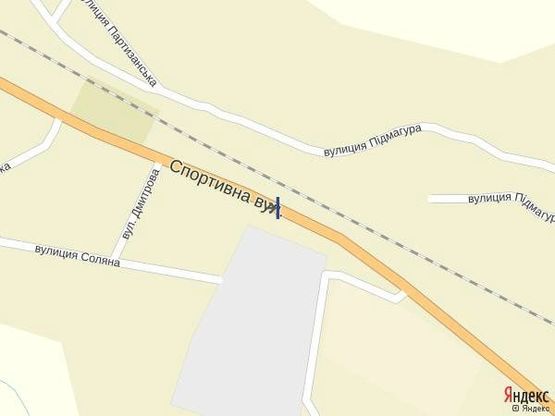 Схема рекламної площини за адресою смт.Солотвино,вул.Головна, в сторону м.Рахів, РИНОК