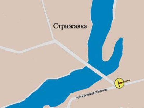 Схема рекламної площини за адресою селище Стрижавка, 3х6 м