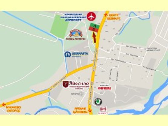 Схема рекламной плоскости по адресу Коновальця, 318 (аеропорт)         вїзд