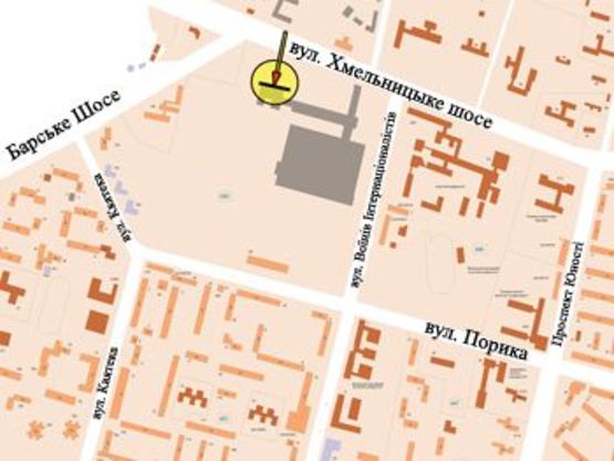 Схема рекламної площини за адресою Супермаркет "Фуршет"