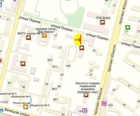 Схема рекламної площини за адресою вул. Порика, Училище № 15 Схема рекламної площини за адресою вул. Порика, Училище № 15