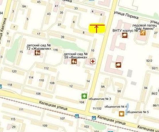 Схема рекламной плоскости по адресу вул. Воїнів Інтернаціоналістів, 4 Схема рекламной плоскости по адресу вул. Воїнів Інтернаціоналістів, 4