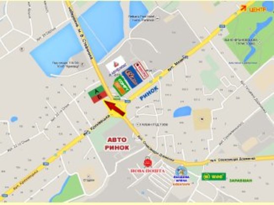 Схема рекламної площини за адресою Набережна-Мазепи кільце (Сільпо, Комфі)