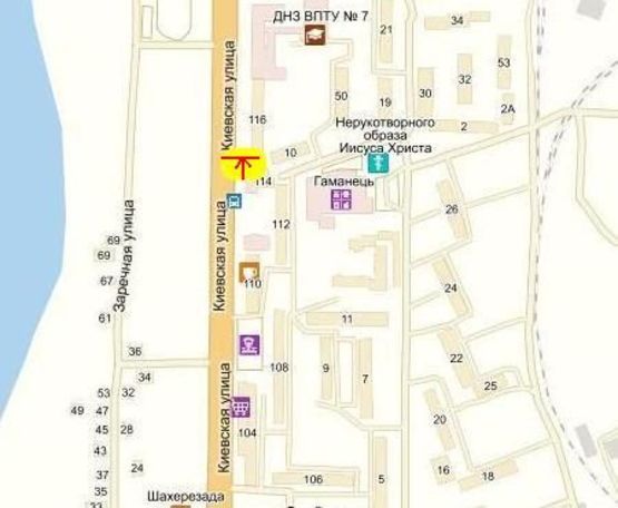 Схема рекламной плоскости по адресу вул. Київська, 114 Схема рекламной плоскости по адресу вул. Київська, 114