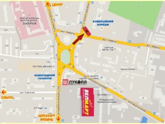 Схема рекламной плоскости по адресу Бандери-вул. Ребета нижній Схема рекламной плоскости по адресу Бандери-вул. Ребета нижній