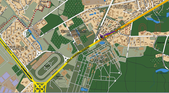 Схема рекламної площини за адресою пр.Голосеевский,128