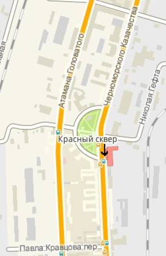 Схема рекламной плоскости по адресу ул. Черноморского казачества, 66-А Схема рекламной плоскости по адресу ул. Черноморского казачества, 66-А