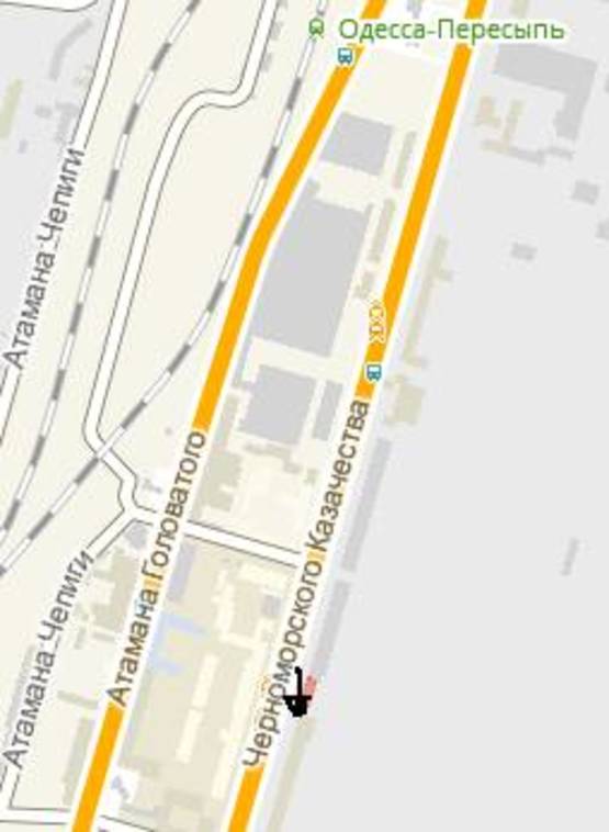 Схема рекламной плоскости по адресу ул. Черноморского казачества, 72/4