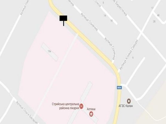 Схема рекламної площини за адресою вул. Об’їзна дорога, районна лікарня