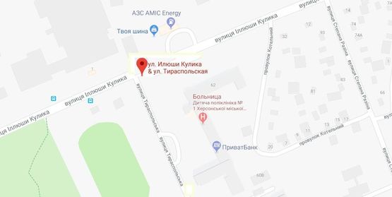 Схема рекламної площини за адресою Кулика І вул. / Тираспільська вул. Схема рекламної площини за адресою Кулика І вул. / Тираспільська вул.