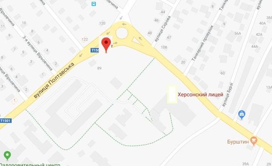 Схема рекламной плоскости по адресу Білозерська пл./Полтавська вул/ Херсонський ліцей /лівий Схема рекламной плоскости по адресу Білозерська пл./Полтавська вул/ Херсонський ліцей /лівий