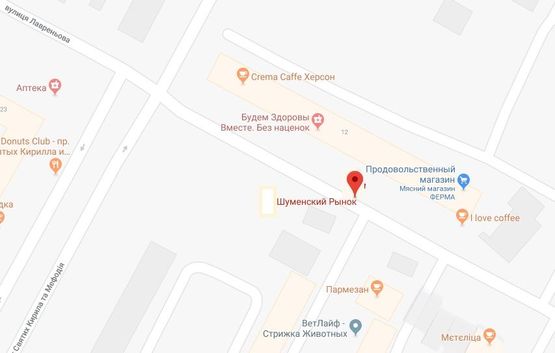 Схема рекламної площини за адресою Лавренева вул./Шуменський ринок Схема рекламної площини за адресою Лавренева вул./Шуменський ринок