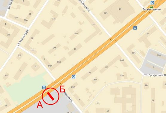 Схема рекламной плоскости по адресу Дружбы Народов б. / Чешская ул. (правый) Схема рекламной плоскости по адресу Дружбы Народов б. / Чешская ул. (правый)