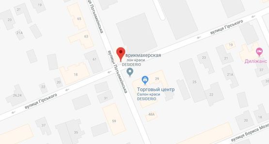 Схема рекламної площини за адресою Потьомкинська вул./Гирського вул лівий Схема рекламної площини за адресою Потьомкинська вул./Гирського вул лівий