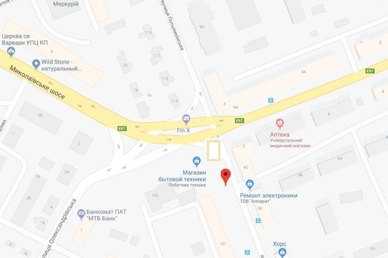 Схема рекламной плоскости по адресу Потьомкінська вул./Ганнібала пл. (р-н магазину "Побуттехніка") Схема рекламной плоскости по адресу Потьомкінська вул./Ганнібала пл. (р-н магазину "Побуттехніка")