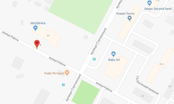 Схема рекламной плоскости по адресу Стрітенська вул./ р-н м-ну Малина лівий Схема рекламной плоскости по адресу Стрітенська вул./ р-н м-ну Малина лівий