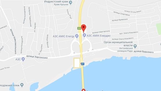 Схема рекламной плоскости по адресу Антоновский міст виїзд з м.Херсон/ правий Схема рекламной плоскости по адресу Антоновский міст виїзд з м.Херсон/ правий