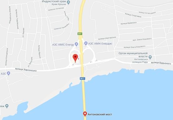 Схема рекламной плоскости по адресу Херсонське шосе/Антоновский міст виїзд з м.Херсон № 4 правий Схема рекламной плоскости по адресу Херсонське шосе/Антоновский міст виїзд з м.Херсон № 4 правий