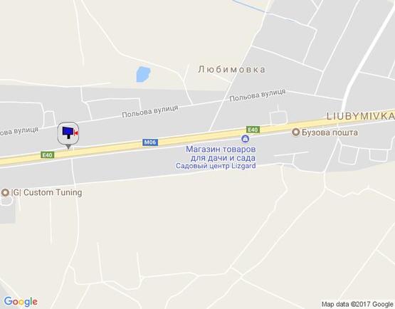 Схема рекламной плоскости по адресу с. Любимівка, траса М-06 Київ-Чоп (Житомир), км 34+300 право