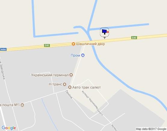 Схема рекламной плоскости по адресу с. Копилів, траса М-06 Київ-Чоп (Житомир), км 45+000 право