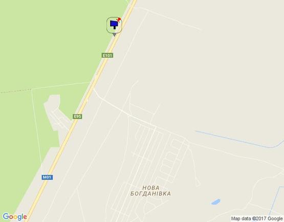 Схема рекламной плоскости по адресу Чернігівська траса, М-01,  км 48+750 ліво,перед с. Нова Богданівка