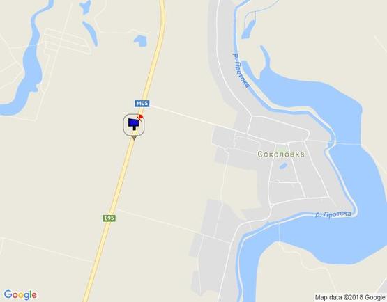 Схема рекламної площини за адресою с. Соколівка, траса М-05 Київ-Одеса, км 71+520 ліво