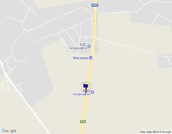 Схема рекламной плоскости по адресу траса М-05 Київ-Одеса, км 97+785 право