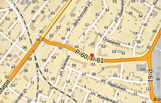 Схема рекламной плоскости по адресу ул Лісового 55