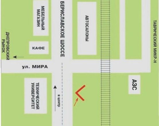 Схема рекламной плоскости по адресу Бериславское шоссе/ Университет Схема рекламной плоскости по адресу Бериславское шоссе/ Университет