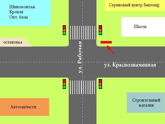 Схема рекламной плоскости по адресу ул. Рабочая угол Краснознаменной Схема рекламной плоскости по адресу ул. Рабочая угол Краснознаменной