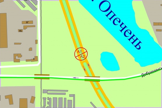 Схема рекламної площини за адресою Богатирська (розподілювач) Озеро Андріївське, рух в напрямку до Петрівки Схема рекламної площини за адресою Богатирська (розподілювач) Озеро Андріївське, рух в напрямку до Петрівки