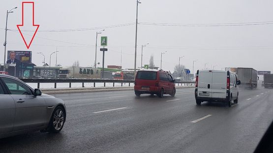 Схема рекламної площини за адресою Большая окружная перед автосалоном ВиДи Автосити,