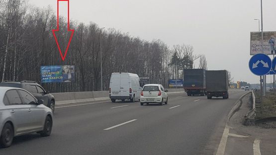 Схема рекламной плоскости по адресу М-05.Киев-Одесса,Вита-почтовая,