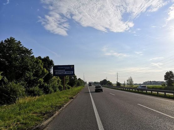 Схема рекламной плоскости по адресу М-05.Одесса -Киев , 36 км.700 м.