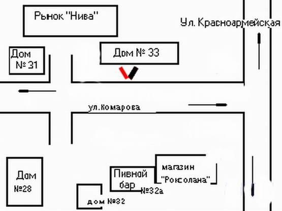 Схема рекламной плоскости по адресу вул.Комарова 33 Схема рекламной плоскости по адресу вул.Комарова 33