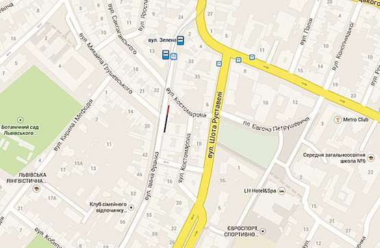 Схема рекламной плоскости по адресу вул.Франка, 41 (зліва)