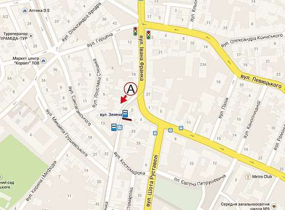 Схема рекламной плоскости по адресу Франка, 33 ( нижний)