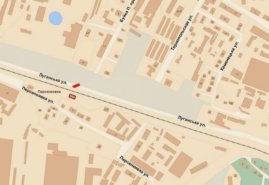 Схема рекламной плоскости по адресу вул. Луганська  №4 ст. Б