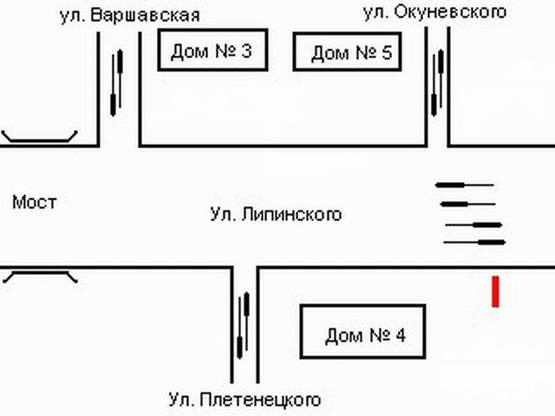 Схема рекламной плоскости по адресу вулЛипинського -Плетенецька (А)