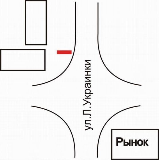 Схема рекламної площини за адресою вул. Л.Українки ст. А