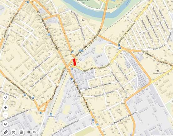 Схема рекламної площини за адресою Вул. Анкудінова - вул. Руська в зоні переїзду по вул.Гагаріна ст. А