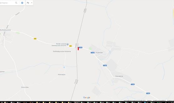 Схема рекламної площини за адресою Угринів к1, кордон (ліворуч)  виїзд з країни