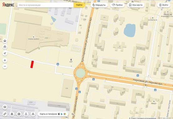 Схема рекламної площини за адресою Кульпарківська, 226 А ТЦ "Вікторія Гарденс"  К2( р/с - до аеропорту)