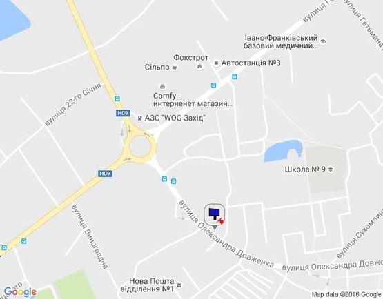 Схема рекламної площини за адресою вул. Довженко 18 Схема рекламної площини за адресою вул. Довженко 18