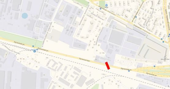 Схема рекламної площини за адресою Луганська к9