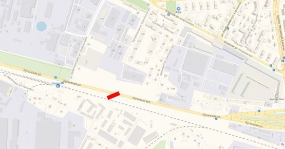 Схема рекламной плоскости по адресу Луганська к6