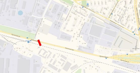 Схема рекламной плоскости по адресу Луганська-Буйка  к5