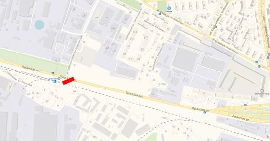 Схема рекламной плоскости по адресу Луганська-Буйка  к4