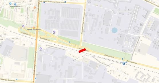 Схема рекламной плоскости по адресу Луганська -Козельницька к3 Схема рекламной плоскости по адресу Луганська -Козельницька к3